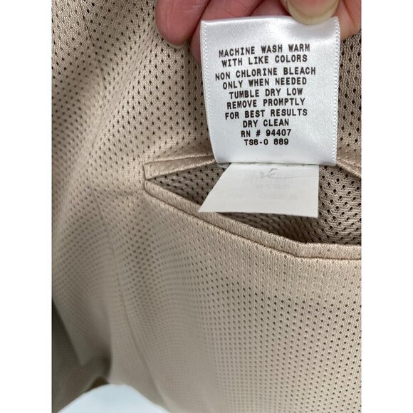 TravelSmith Mens Vintage Tan Microfiber Blazer 40R Tan Net Mesh Lining - Picture 10 of 16